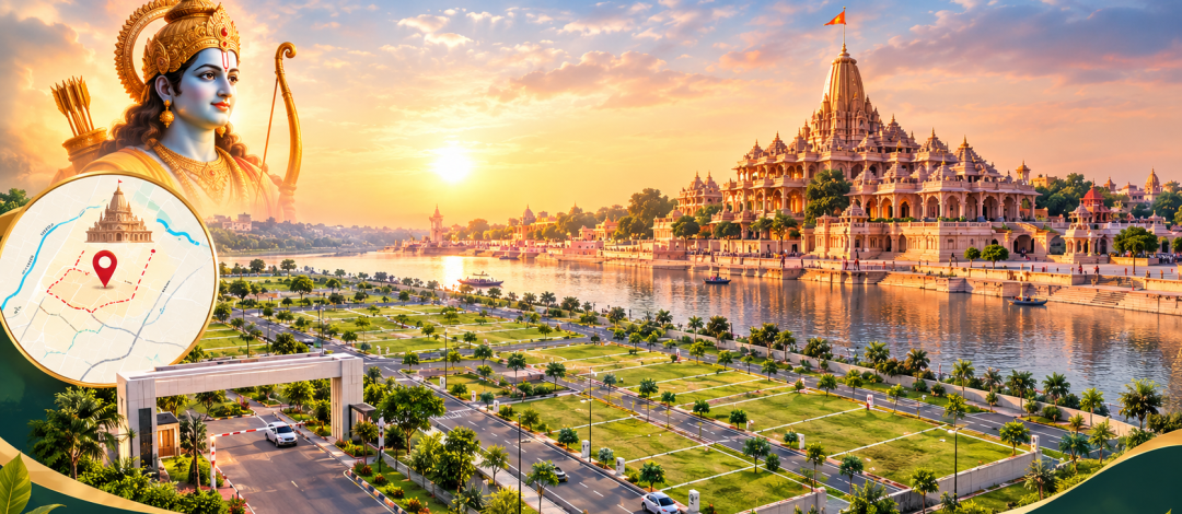 Ayodhya Temple Township at Golden Sunrise